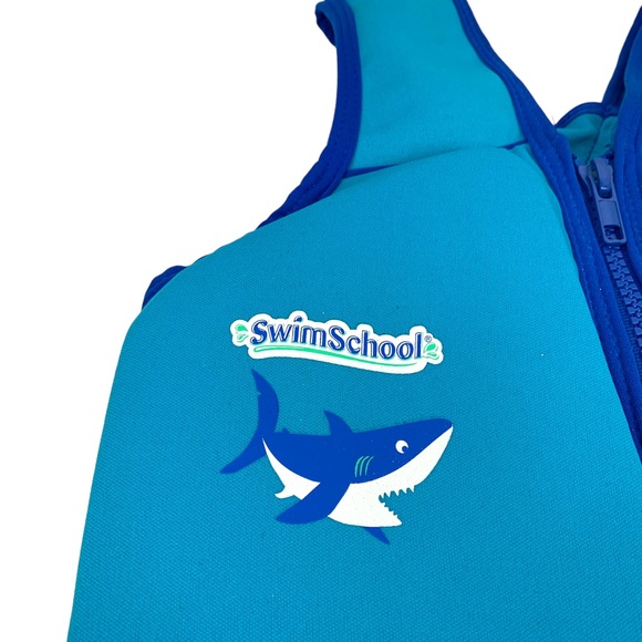 Swim Training Vest Life Jacket SwimSchool Blue Size 33-55 Lbs 22 “ NWT - Picture 2 of 12